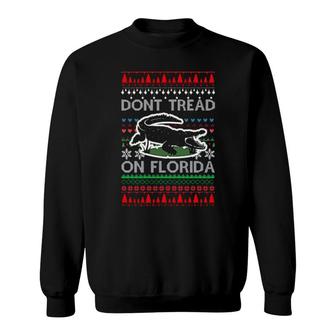 Gadsden Alligator Dont Tread On Florida Ugly Christmas Sweatshirt - Thegiftio UK