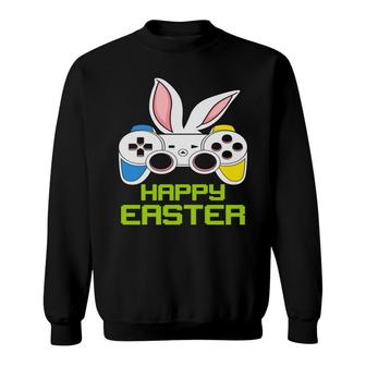 Game Controller Happy Easter Day Green Letters Sweatshirt - Thegiftio UK