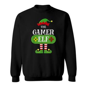 Gamer Elf Family Matching Christmas Group Elf Pajama Pj Sweatshirt | Mazezy