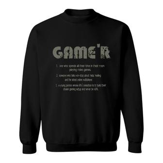 Game'r Gamer Definition Video Games Gamingn Boys Sweatshirt | Mazezy