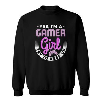 Gamer Girl Gift For Girl Gamer Sweatshirt | Mazezy