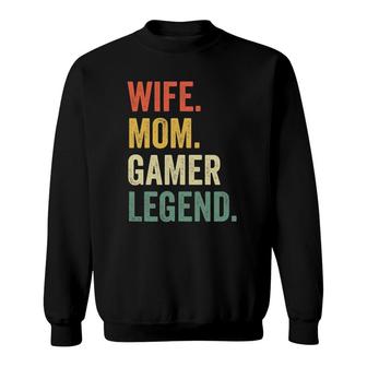Gamer Mom Funny Wife Mom Video Game Legend Mother's Day Sweatshirt | Mazezy