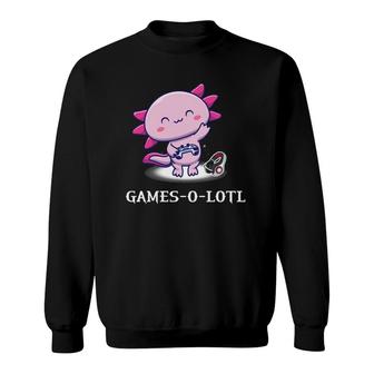 Gamesolotl Gamer Axolotl Video Games Sweatshirt | Mazezy
