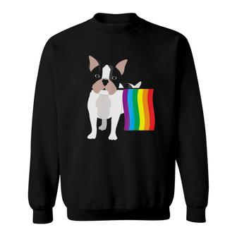 Gay Pride French Bulldog Sweatshirt | Mazezy