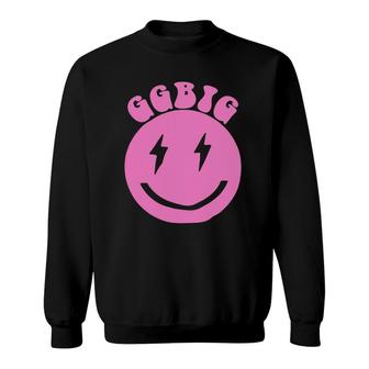 Gbig Big Little Sorority Reveal Smily Face Funny Cute Gg Big Sweatshirt | Mazezy