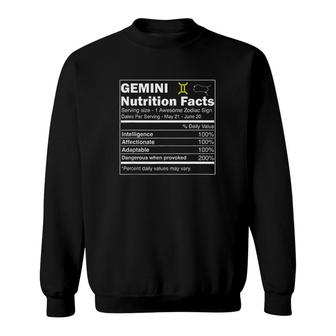 Gemini Nutrition Astrology Sweatshirt | Mazezy