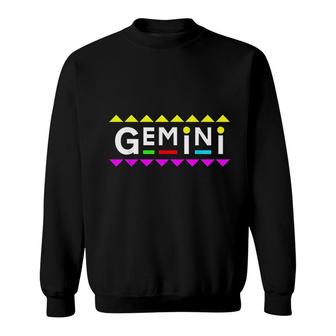 Gemini Zodiac Design 90s Style Sweatshirt | Mazezy