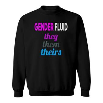 Gender Fluid They Them Pronouns Sweatshirt | Mazezy