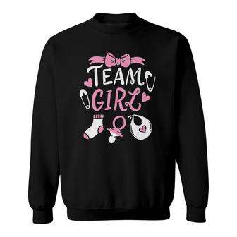 Gender Reveal Team Girl Sweatshirt | Mazezy