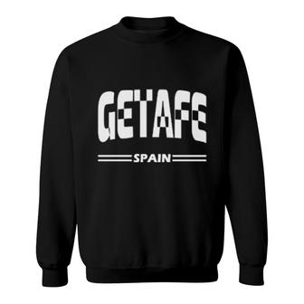Getafe Spain Spanish City In White Sweatshirt | Mazezy