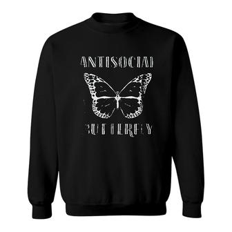 Gifts For Introverts Butterfly Sweatshirt | Mazezy