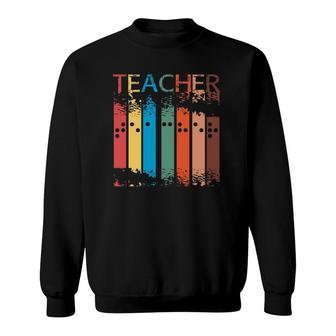 Gifts For Teacher Of The Visually Impaired Tvi Braille Sweatshirt | Mazezy
