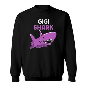 Gigi Shark Funny Family Mother's Day Gift Mother's Day Sweatshirt | Mazezy