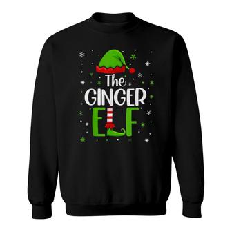 Ginger Elf Matching Family Group Christmas Party Pajama Sweatshirt | Mazezy