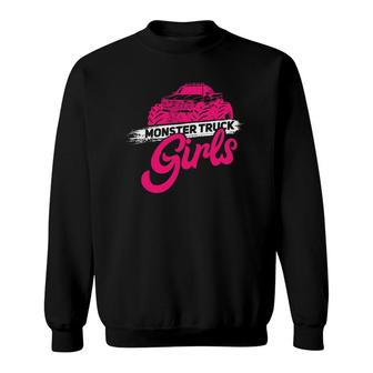 Girls Monster Truck - Motor Sports Big Trucks Sweatshirt | Mazezy AU