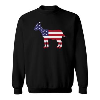 Goat American Flag Funny 4Th Of July Usa America Sweatshirt | Mazezy
