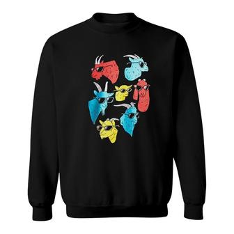Goat Funny Cool Farm Animal Sweatshirt | Mazezy