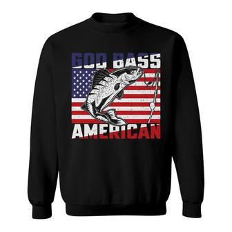 God Bass American Fishing Cool Gifts For Fisher Sweatshirt - Thegiftio UK