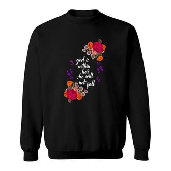 God Is Within Her Biblical Quote Godly Sayings Christian Gift Sweatshirt | Mazezy DE