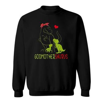 Godmothersaurusrex Godmother Saurus Dinosaur Sweatshirt | Mazezy