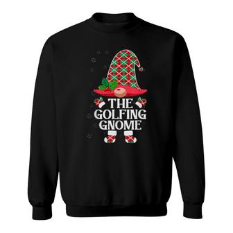Golfing Gnome Matching Family Group Christmas Party Golfer Sweatshirt | Mazezy