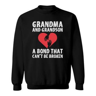 Grandma And Grandson Bond That Can't Be Broken Grandmother Sweatshirt | Mazezy