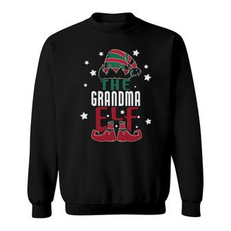 Grandma Elf Christmas Pajama Grandma Matching Family Group Sweatshirt | Mazezy