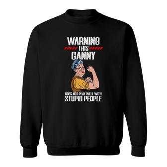 Grandma Gift Warning This Ganny Sweatshirt | Mazezy