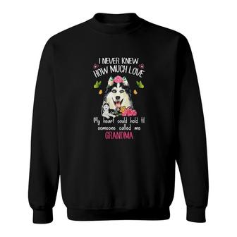 Grandma Love Black Dog Sweatshirt | Mazezy