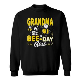 Grandma Of The Bee Day Girl Hive Party Matching Birthday Tank Top Sweatshirt