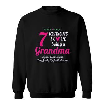 Grandma Personalized With White Customized Text For Grandkids Names Sweatshirt - Thegiftio UK