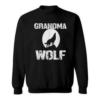 Grandma Wolf Matching Family Tribe Wolves Moon Mimi Sweatshirt - Thegiftio UK