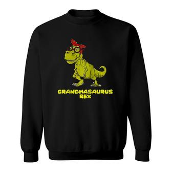Grandmasaurus For Grandmas Grandmothers Granny Nana Raglan Baseball Tee Sweatshirt | Mazezy