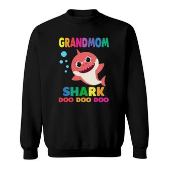 Grandmom Shark Doo Doo Funny Baby Mommy Kids Sweatshirt | Mazezy