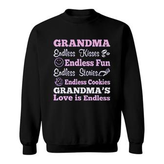 Grandparent Grandma Endless Kisses Sweatshirt | Mazezy