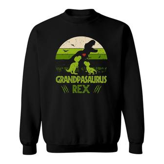 Grandpasaurus Rex 2 Kids Sunsetfor Father's Day Gift Sweatshirt | Mazezy