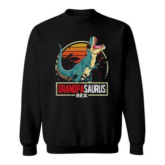 Grandpasaurusrex Dinosaur Grandpa Saurus Matching Birthday Sweatshirt | Mazezy