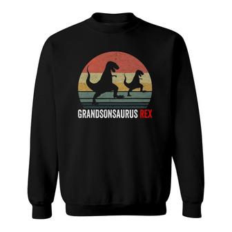 Grandsonsaurus Rex Dinosaur Father's Day For Boy Son Sweatshirt | Mazezy