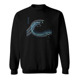 Great Wave For Electronic Musician And Synthesizer Player Sweatshirt | Mazezy