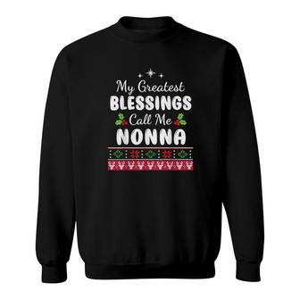 Greatest Blessings Italian Grandma Nonna Christmas Sweatshirt | Mazezy