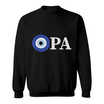 Greek Pride Gift Opa Evil Eye Sweatshirt | Mazezy