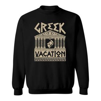 Greek Vacation Ruins European Trip Souvenir Greece Travel Sweatshirt | Mazezy
