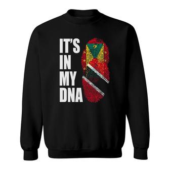 Grenadian And Trinidadian Mix Dna Flag Heritage Sweatshirt | Mazezy