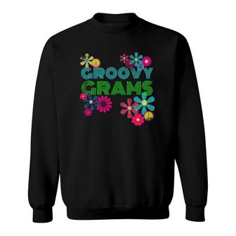 Groovy Grams Grandmother Hippie Flower Sweatshirt | Mazezy