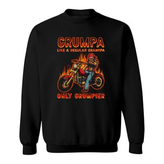 Grumpa Like A Regular Grandpa Only Grumpier Funny Gift For Cool Grandpa Biker Sweatshirt | Mazezy