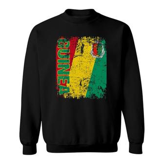 Guinea Flag Vintage Distressed Guinea Sweatshirt | Mazezy