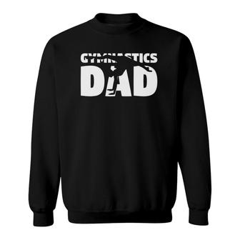 Gymnastics Dad Father Gymnastics Silhouette Gift Sweatshirt | Mazezy
