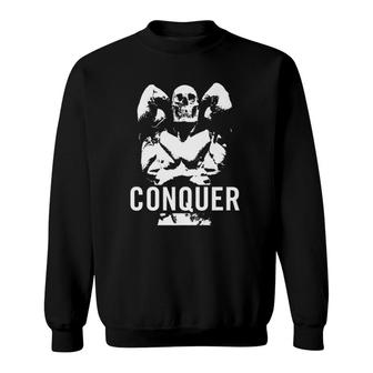 Gymreapers Conquer - Bodybuilding & Powerlifting Sweatshirt | Mazezy
