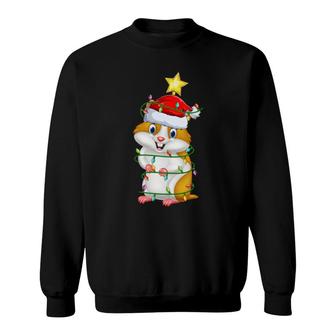 Hamster Lighting Xmas Tree Matching Hamster Christmas Sweatshirt | Mazezy