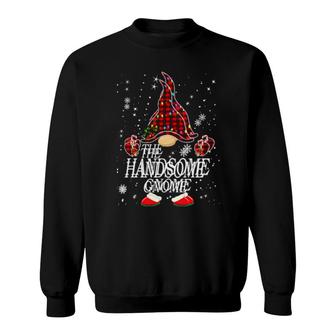 Handsome Gnome Buffalo Plaid Matching Family Christmas Sweatshirt | Mazezy